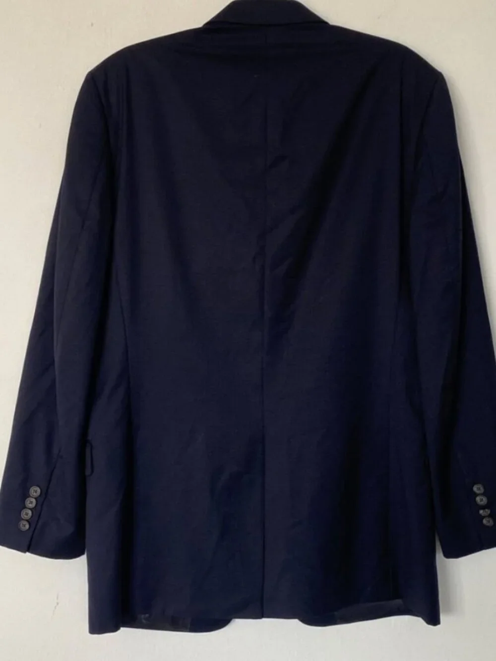 LAUREN Ralph Lauren Men Blazer Navy Blue Size 40L 100% Wool Classic Fit